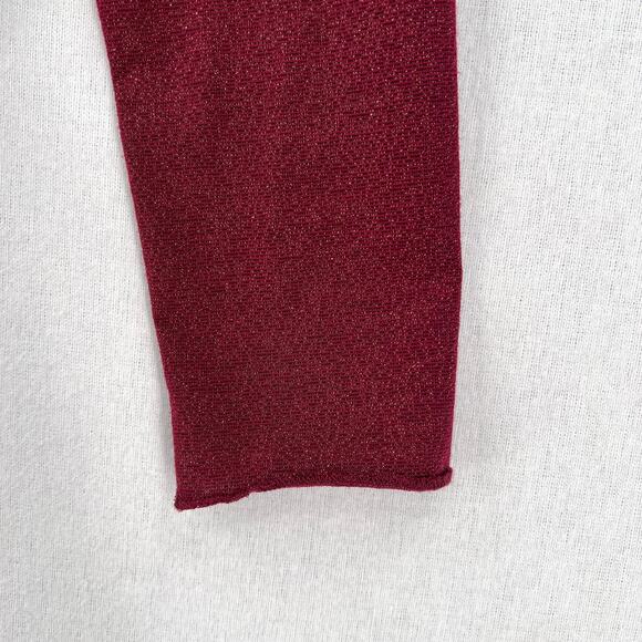 ANTHROPOLOGIE DAILY PRACTICE Shimmer Open Back BodySuit Womens Small Plum NEW - Picture 9 of 16